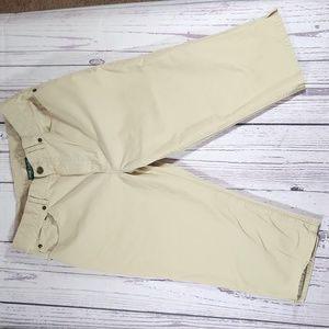 Lauren Jeans Co Ralph Lauren Tan  size 10P crop pants